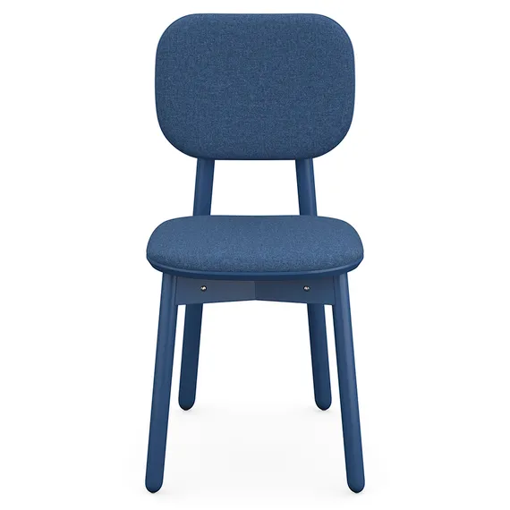 Стул с обивкой Saga, рогожка, синий