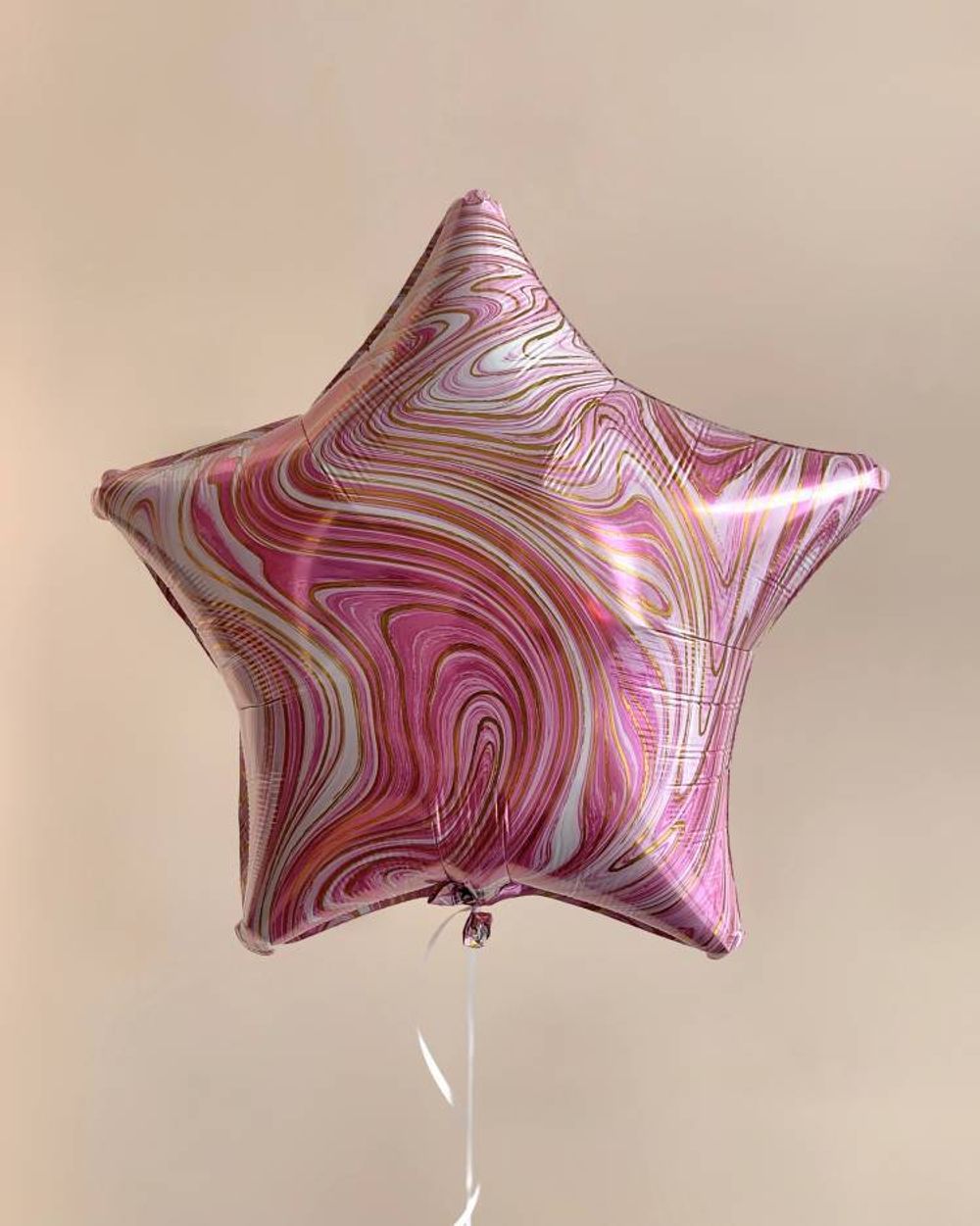 АN Шар Звезда 19"/48 см, Мрамор Pink (БГ-15)  Изображение6