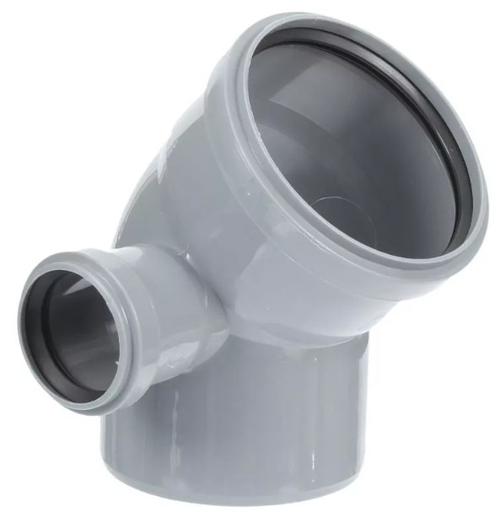 Отвод 110*45 с выходом 50 (левый) Политек