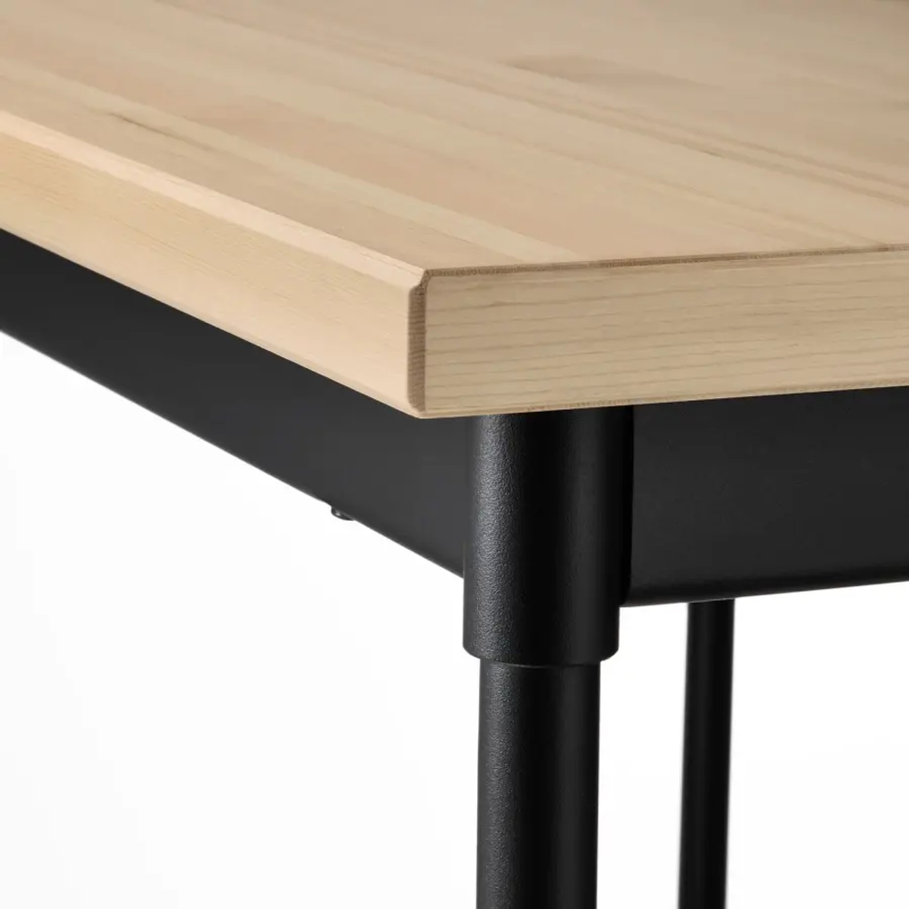 Письменный стол - IKEA KULLABERG, 110х70 см, под беленый дуб/черный, КУЛЛАБЕРГ ИКЕА
