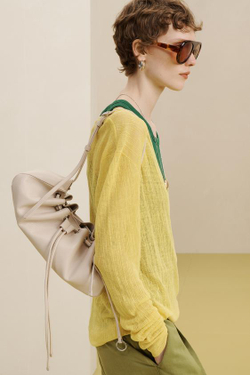 ZARA СВИТЕР ИЗ СМЕСОВОГО ЛЬНА, ЖЕЛТЫЙ