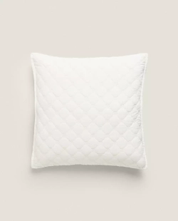 ZARA HOME ДЕТСКИЙ ЧЕХОЛ ДЛЯ ДЕКОРАТИВНОЙ ПОДУШКИ С ВЫШИВКОЙ, КРЕМОВЫЙ