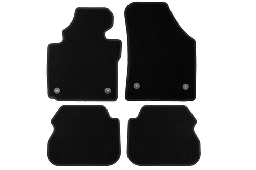 Коврики в салон для VOLKSWAGEN Caddy, 2004-2010, 2010-2015 минивэн (5 мест), 4 шт. (текстиль) KLEVER01511801200K