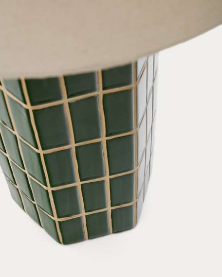 Настольная лампа Rue из зеленой керамики