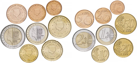 Нидерланды 1999-2013 королева Беатрикс набор 8 монет XF