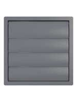 Выход стенной КФ фланец D250 жалюзи 294х294 ASA Gray ERA