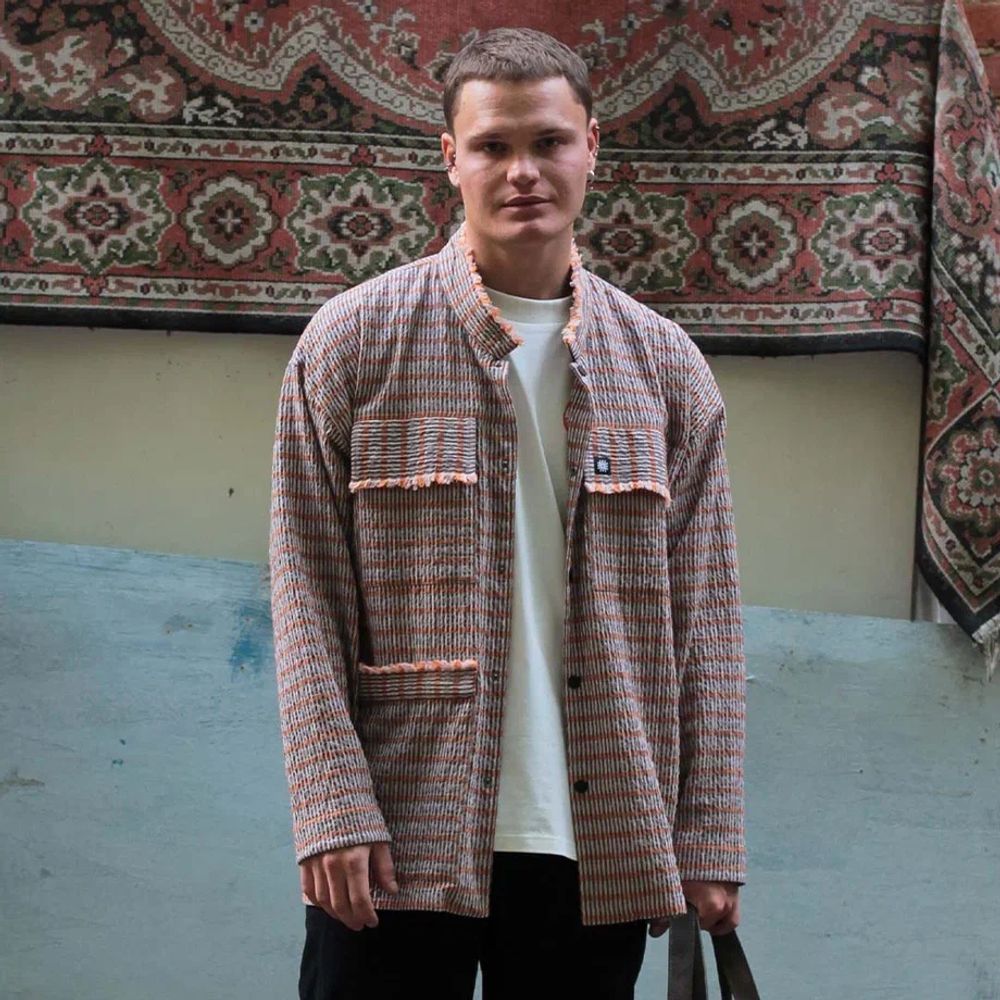 Рубашка Wema R5 Клетка оранжевая