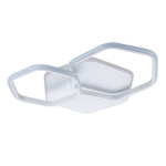 Потолочный светодиодный светильник 140Вт, 5319лм, 3000-6000K, Ra>80, плавная регулировка мощности, изменение цветовой температуры, ночник, пульт, металл/акрил, белый