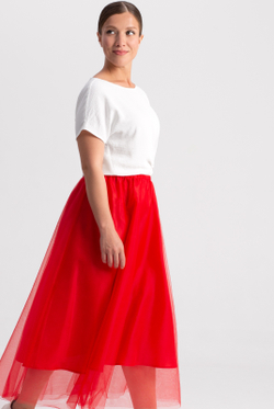 Юбка женская 4038зп, красный #60Кр014038зп