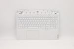 Верхняя панель с клавиатурой (топкейс) для ноутбука Lenovo Legion 5-15ACH6H. раскладка - русская, с подсветкой, белая (5CB1C74888), оригинал