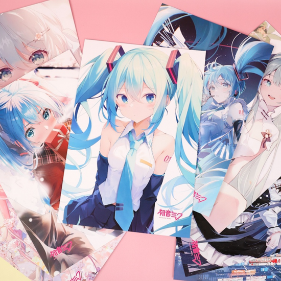 Набор постеров Мику 8 шт, 42х29см