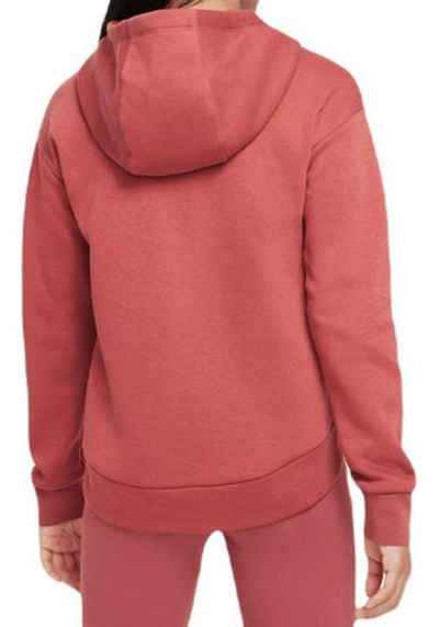 Кофта для девочки теннисная  Nike Sportswear Club Fleece Full Zip Hoodie - canyon rust/white