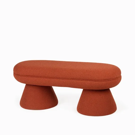 Банкетка Zuma 120х45 см, оранжевое букле