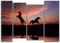 Модульная картина "Лошади на закате"