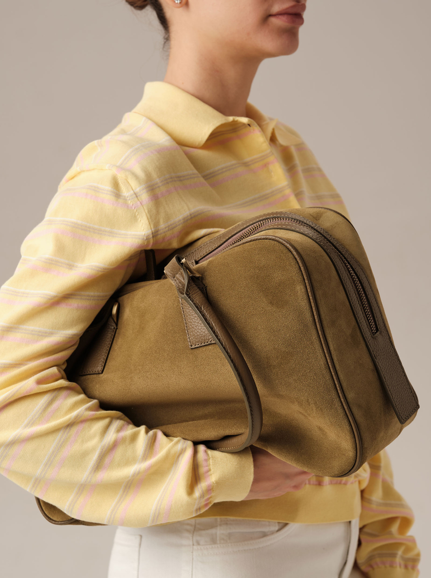 Замшевая сумка DBR Dominique 31389 белый мох