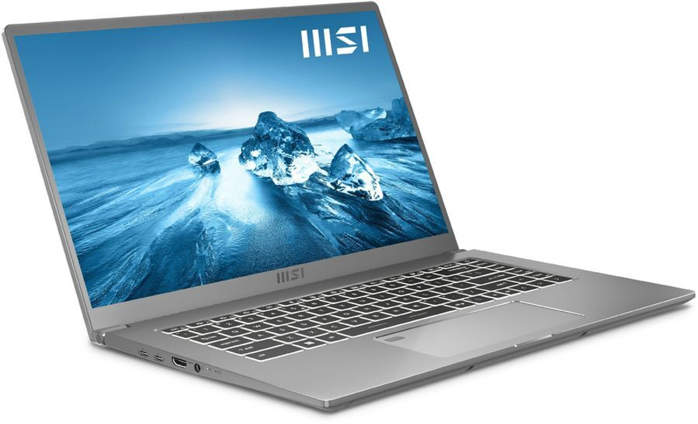 Ноутбук MSI Prestige 15 A12UC-224RU Core i5 1240P 16Gb SSD512Gb NVIDIA GeForce RTX 3050 4Gb 15.6" IPS FHD (1920x1080) Windows 11 Professional silver WiFi BT Cam 9S7-16S822-224