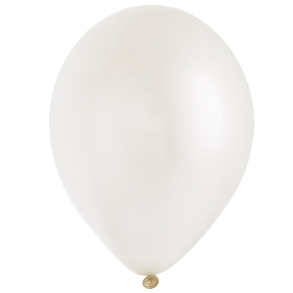 Шар латексный Металлик 30 см (Белый)