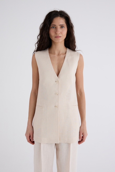 Жилет Анаис удлинённый изо льна 100%