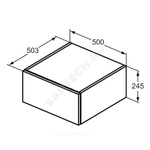 Шкаф ADAPTO светло-коричневое дерево Ideal Standard U8419FF