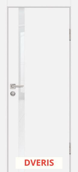 Межкомнатная дверь P-8 ПО молдинг кромка ABS с 2-х ст. (Белый/Белоснежный лакобель)