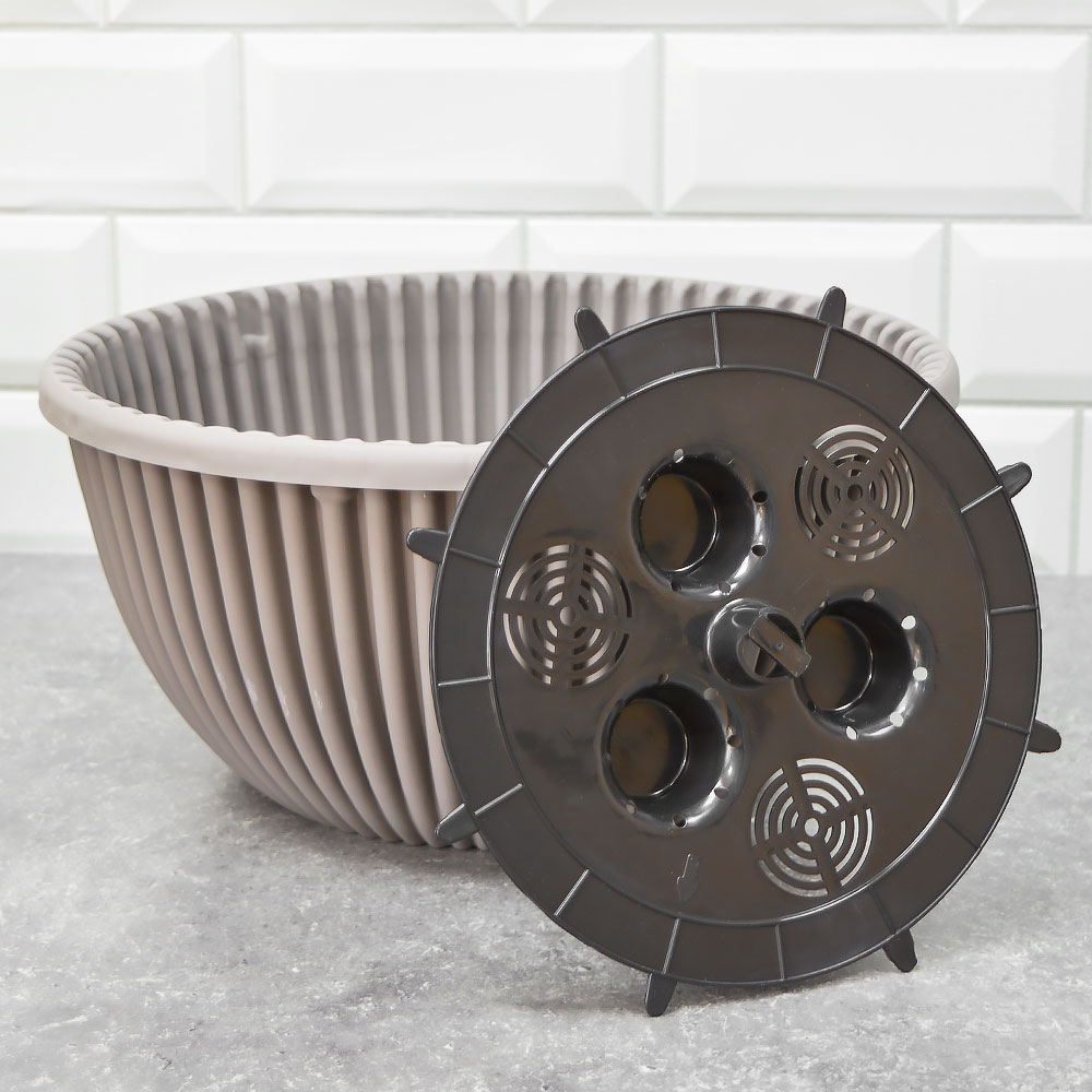 Кашпо Верде 6л с металлическим подвесом, мокачино