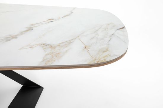 Стол Остин нераздвижной (дуб/т.020 меловой дуб/т.н.м.820 черная шагрень/керамика 2 50 равена)