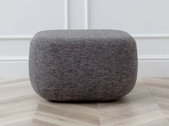 Пуф E5.2, 54х54х34 см, серая рогожка