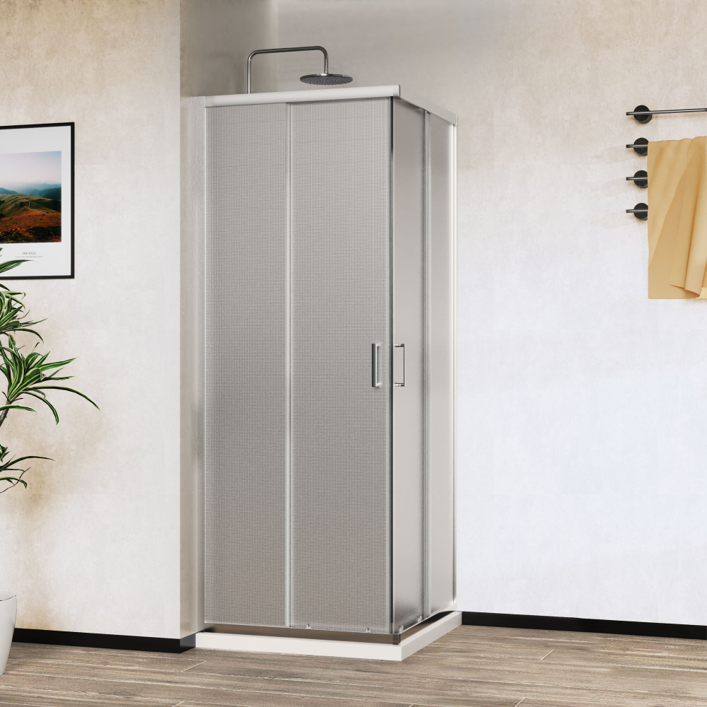 Душевой уголок City VSS-5CT9010MT, 1000*900, хром, стекло текстурное