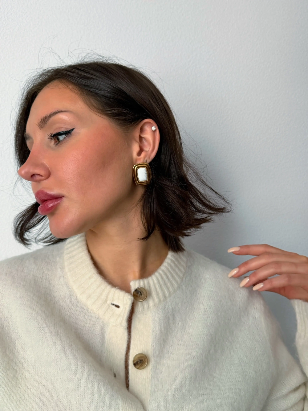 Серьги Классик, Золотые