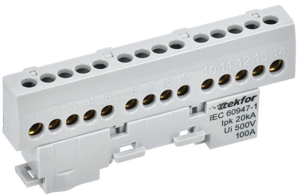 Шина L &quot;фаза&quot; изол. на универс. держ. 6х9-14-Ср TEKFOR IEK TF-NN10-14-KL-K03
