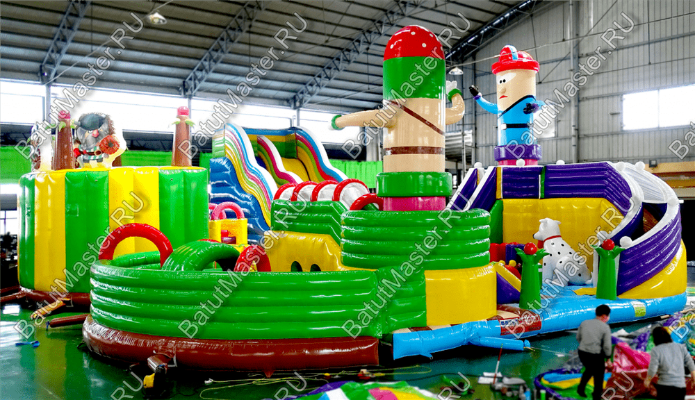 Надувной батут "Детский мегапарк" 18*18*8 м