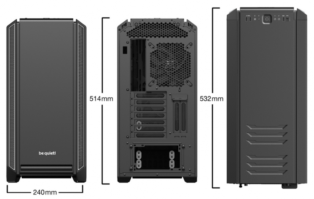 Корпус BeQuiet SILENT BASE 601 Silver window ATX без БП (BGW27)