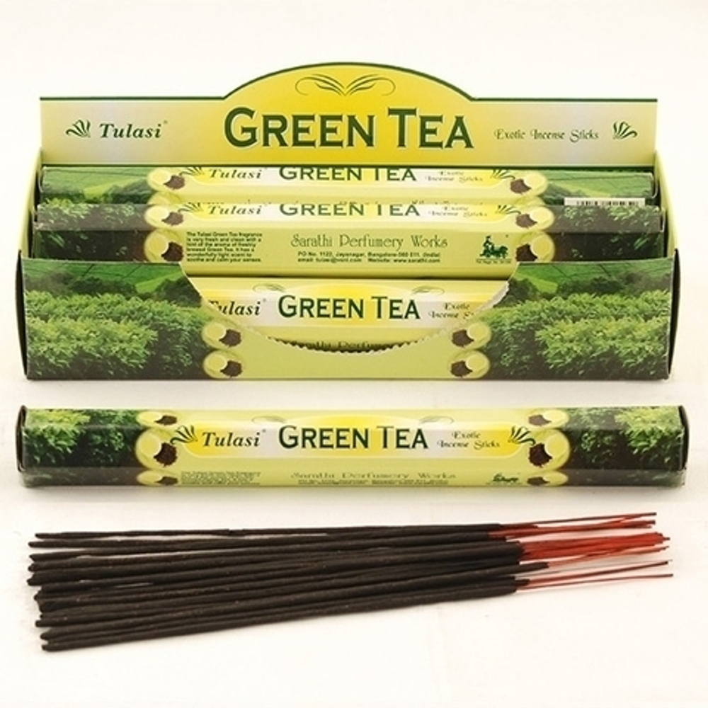 Tulasi Green tea шестигранник Благовоние Зеленый чай