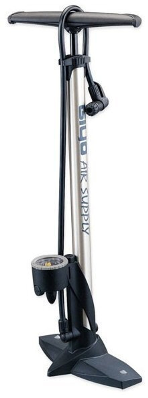 Насос напольный GF-31P алюмин. c маном. универсальный головка на шланге, 11бар/160PSI. серебристый GIYO