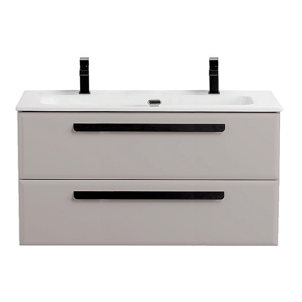 Тумба с раковиной Cezares ECO-CER-N-1200-2C-SO-GCO-P+CZR-8073-120-1-2 Серо-бежевая матовая