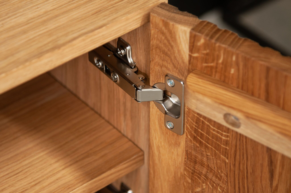 Тумба под телевизор Грувс, массив дуба, лофт