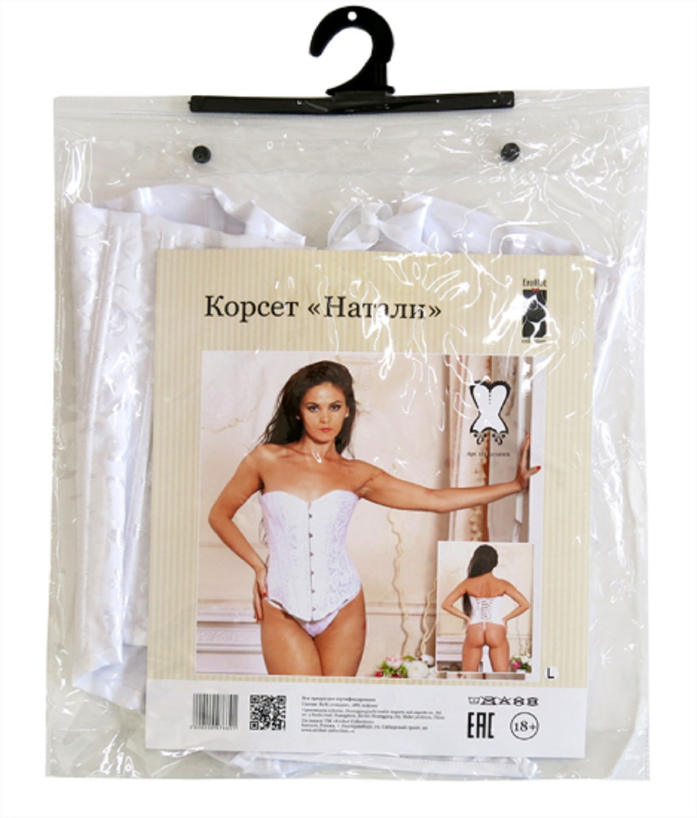 Корсет и стринги Натали белый M