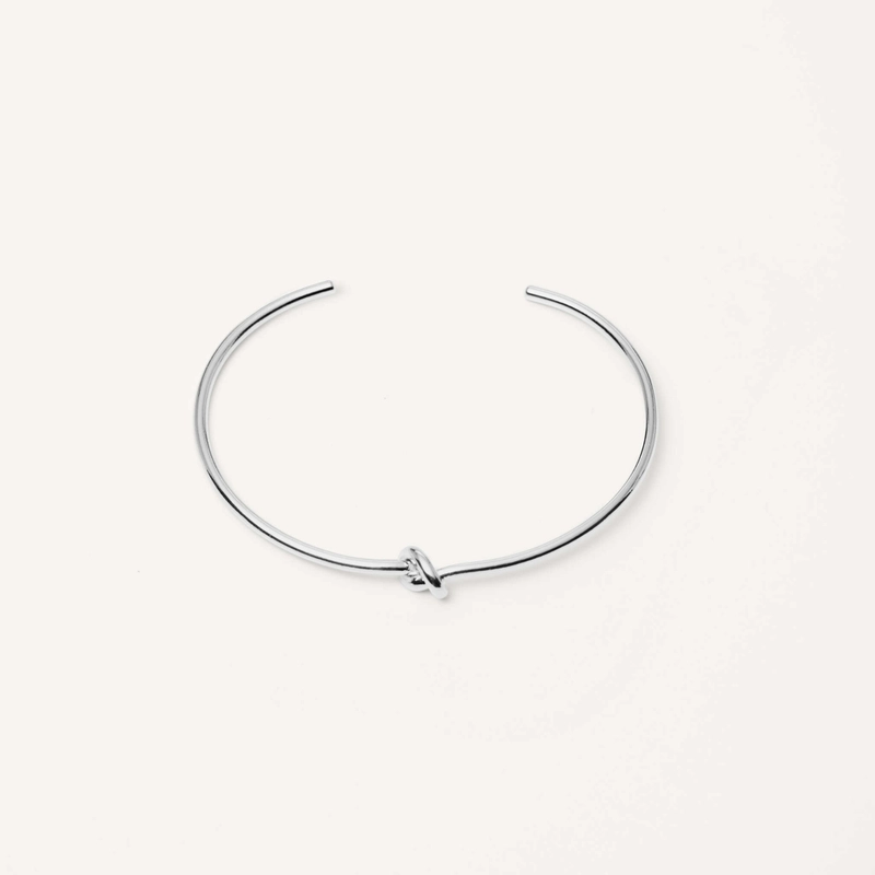 Браслет Мини Свернутый Узел – Серебро