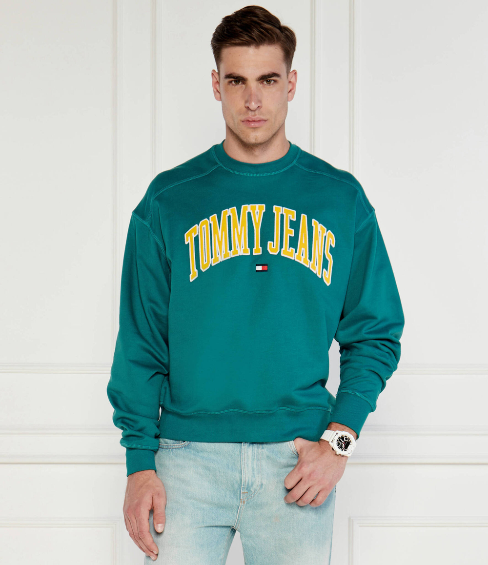 Худи BOXY POP VARSITY CREW Tommy Jeans - бирюзовый(DM0DM18628)