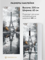 Наклейка интерьерная на холодильник Париж