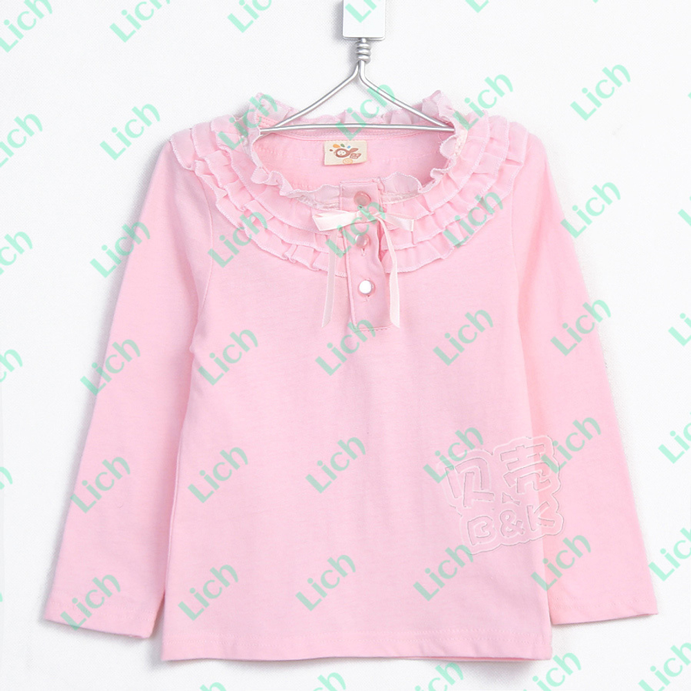 Лонгслив детский с оборками вокруг горловины