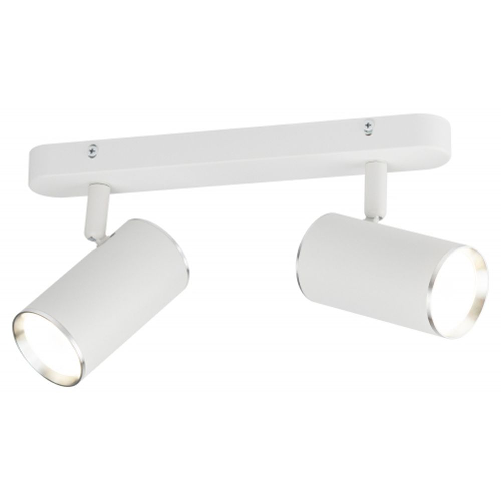 Светильник настенно-потолочный спот ЭРА OL35-2 WH MR16 GU10 IP20 белый хром