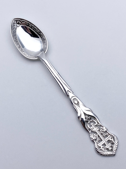 Ложка  из серебра/Чернение