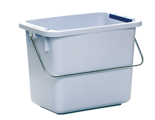 Ведро 6 литров с клипсами цветного кодирования Vileda (красные, желтые, зеленые, синие клипсы по 2 шт).