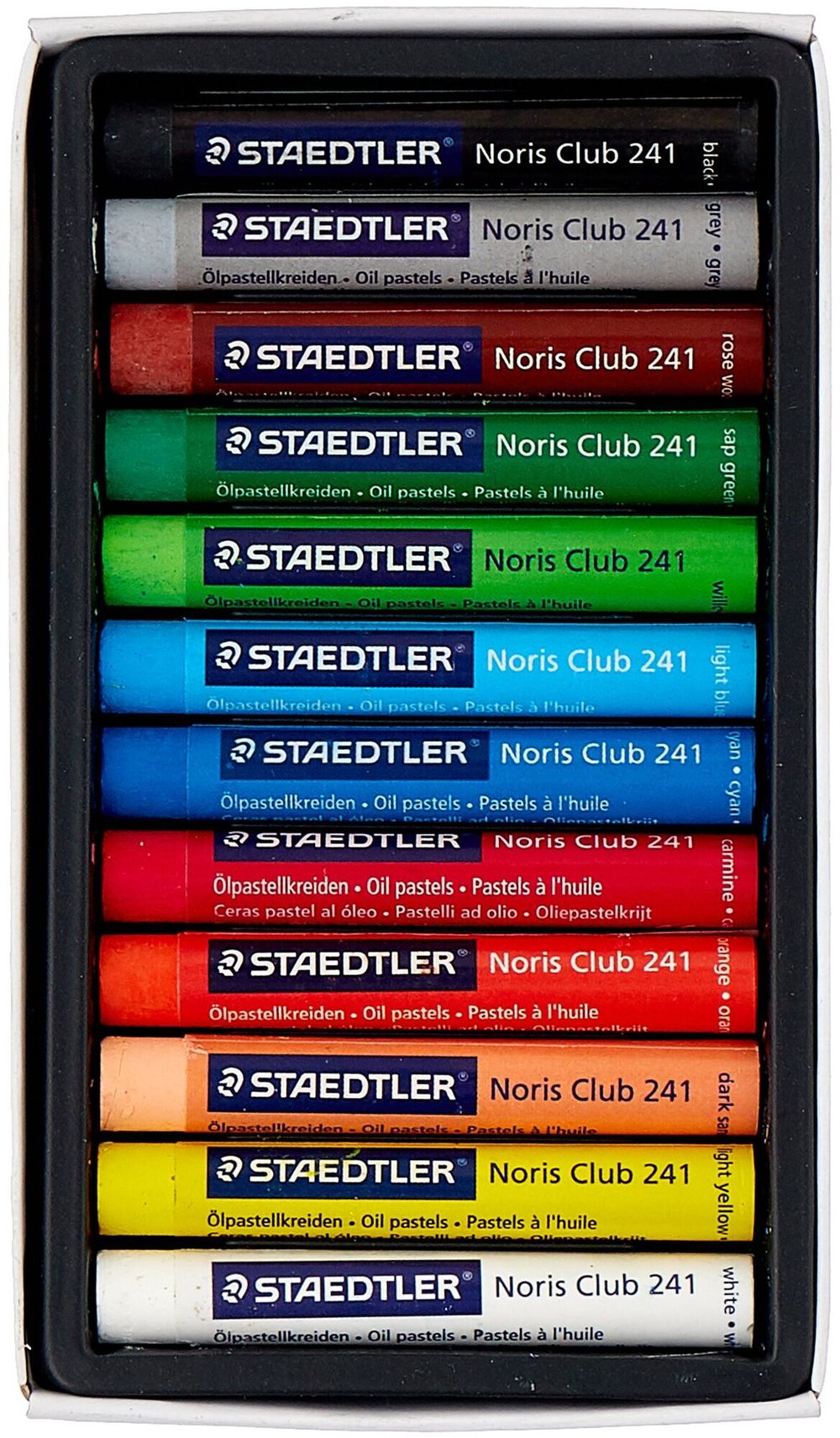 Пастель масляная художественная STAEDTLER (Германия) "Noris club", 12 цветов, круглое сечение, 241 NC12