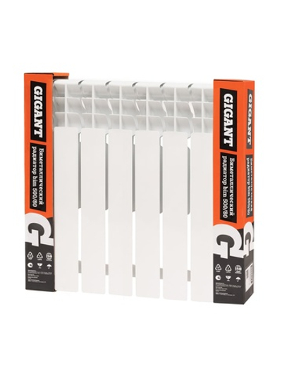 Биметаллический радиатор bim 500/80 8 секций Gigant GRBM58-8