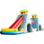 Детский надувной батут-горка "Крепость"