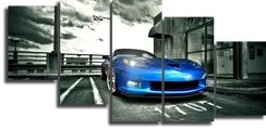 Модульная картина "Синий корвет"