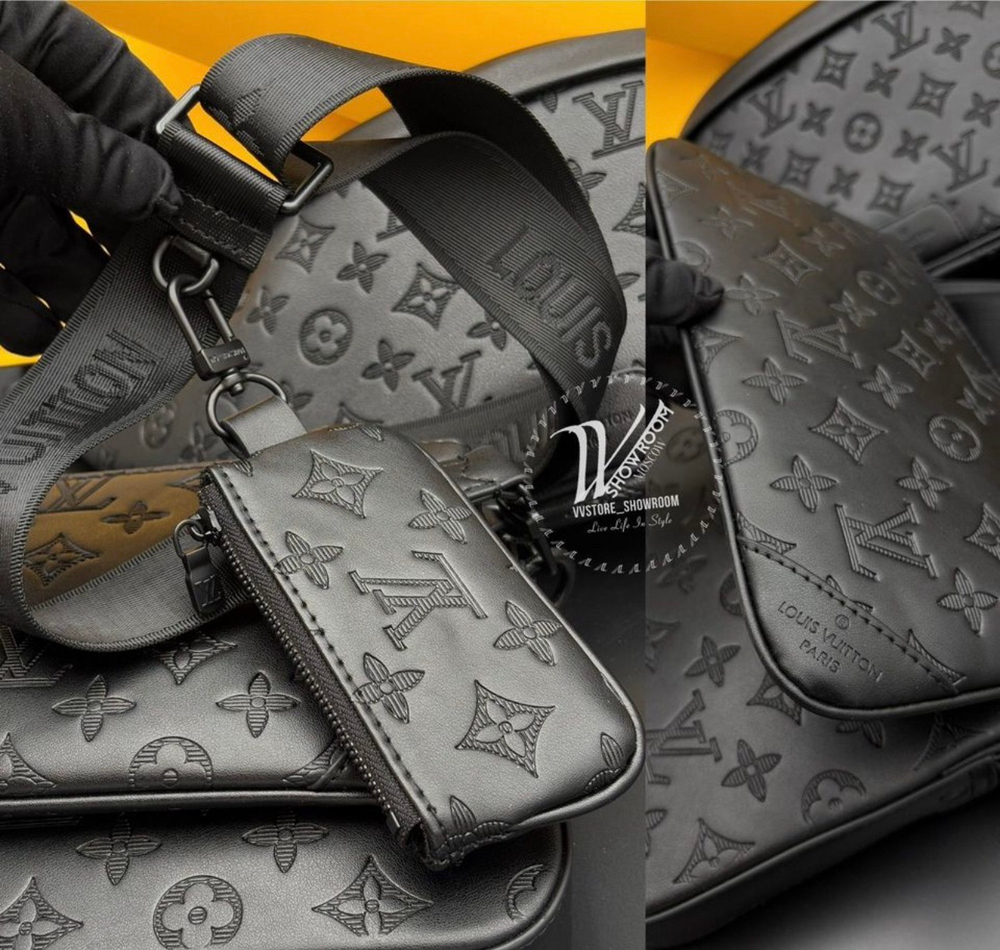 Сумка Louis Vuitton Trio Monogram Shadow Black