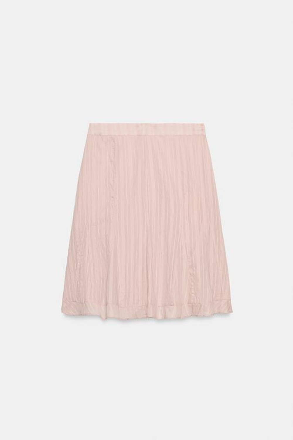 ZARA ЮБКА МИДИ ГОДЕ, ПУДРОВО-РОЗОВЫЙ